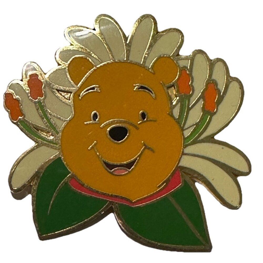 Vtg Walt Disney World WDW Winnie The Pooh Flower Trading Pin LE 2500